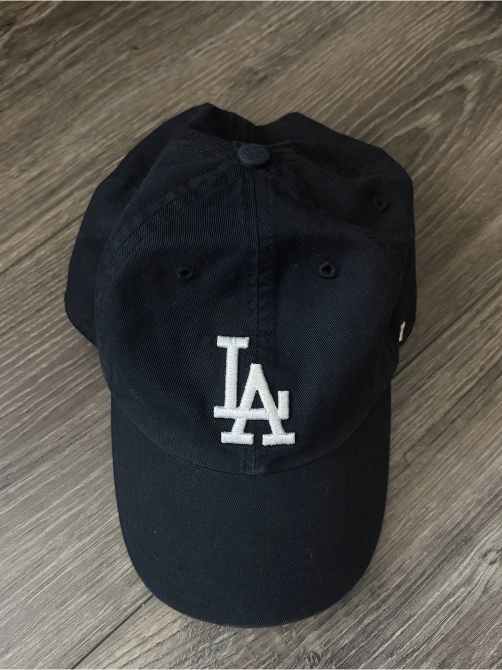 '47 LA Dodgers Black Cap with White LA Logo